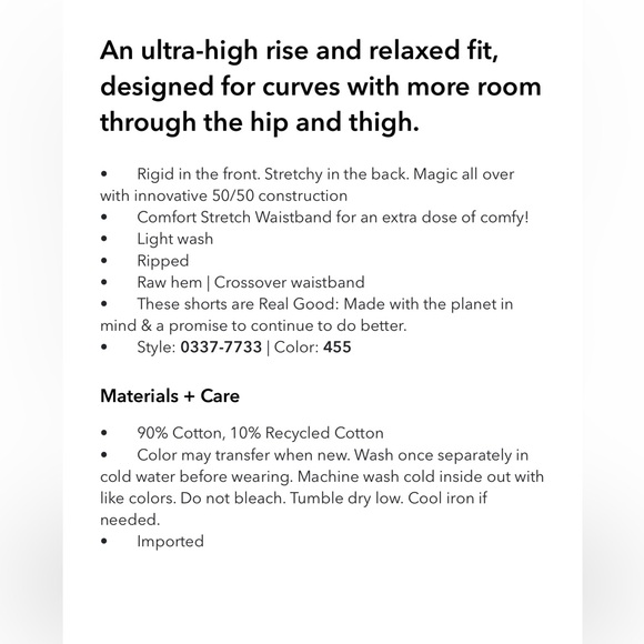 ❌ SOLD ❌AE Strigid Curvy Ripped Denim Mom Short - Picture 6 of 6